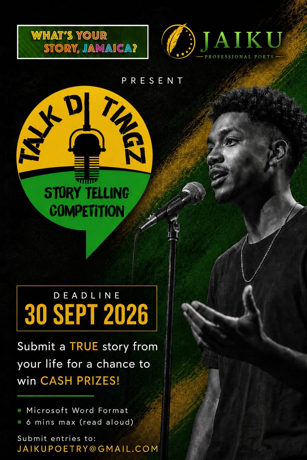 JAIKU Talk Di Tings! ad graphic